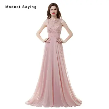 

Sexy Keyhole Back Dusty Pink A-Line Beaded Lace Evening Dresses 2017 Formal Women Party Prom Gown vestidos madrinha de casamento