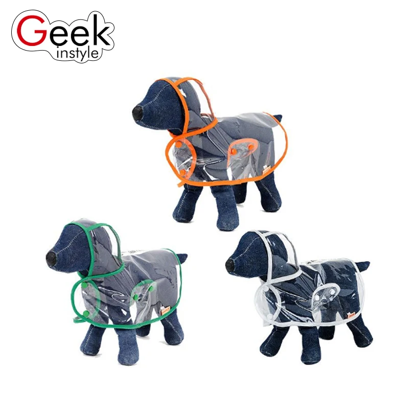 Geekinstyle Pet плащ для собак, домашних животных одежда прозрачный плащ светильник одежда Водонепроницаемый дождевик для маленьких собак с капюшоном