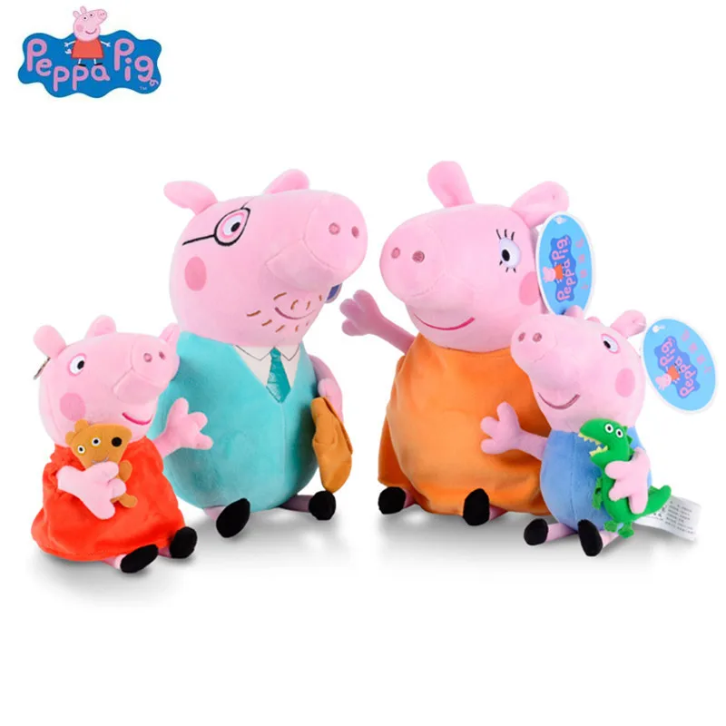 

Peppa Pig Stuffed 2pcs/set Plush Toys 19/30cm Peppa George Pig Family Party Dolls For Girls Gifts Animal Plush Toys Original