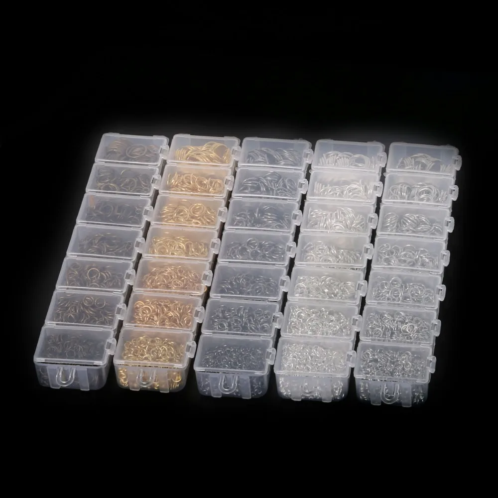 

1800-2000pcs/lot Mix Open Jump Ring 3 4 5 6 7 8 10mm link loop Silver Gold Rhodium for DIY Jewelry Findings Connector