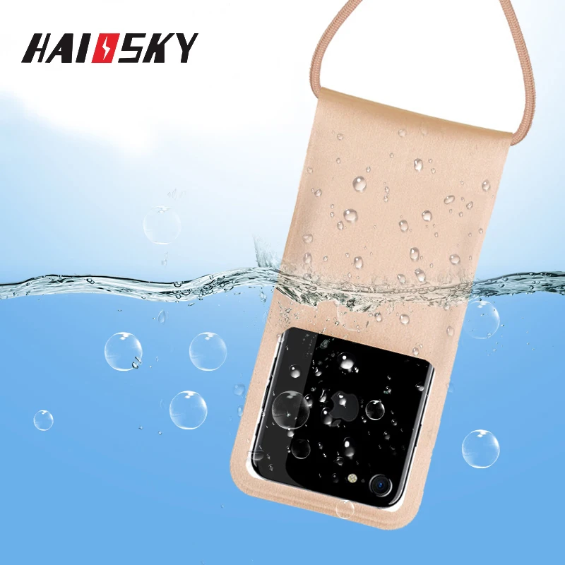

Haissky Waterproof pouch Bag For iPhone Xs Max XR X 8 7 Transparent Underwater Cover for Samsung S10 S10 Plus Huawei P30 Pro