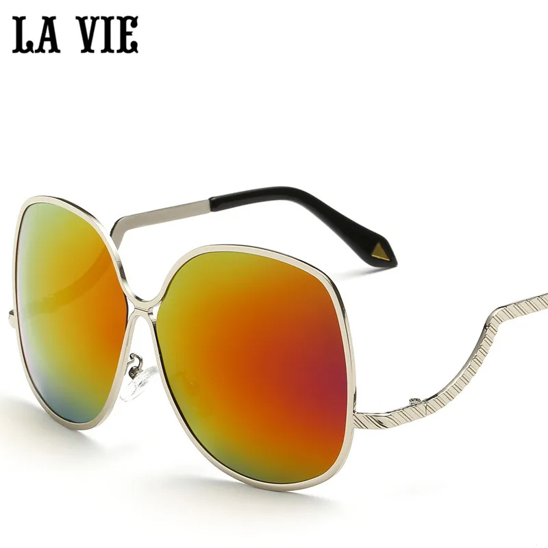 LA VIE polarizovaný kreativní design dámské sluneční brýle slitinový rám speciální design noha chladné sluneční brýle barevné čočky Oculos LVA281