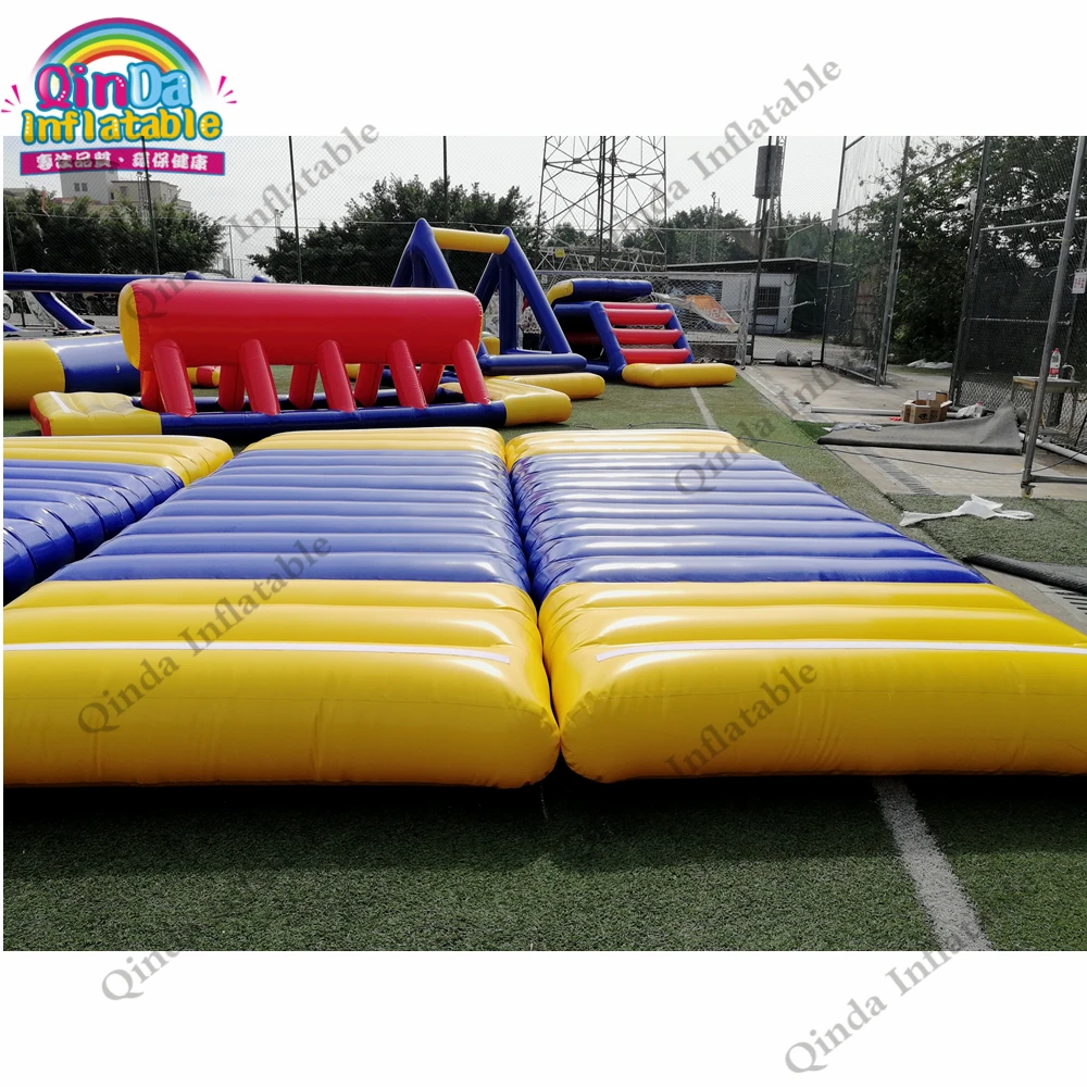 Customized made inflatable gymnastic air bouncing mat 0.9mm pvc