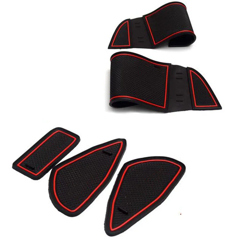 Beste 13 stks set Auto Interieur Cup Mat Deur Poort Slot Pad Opbergdoos Mat Stickers Voor Ford Focus 3 2012 2013 2014 LHD Met Logo