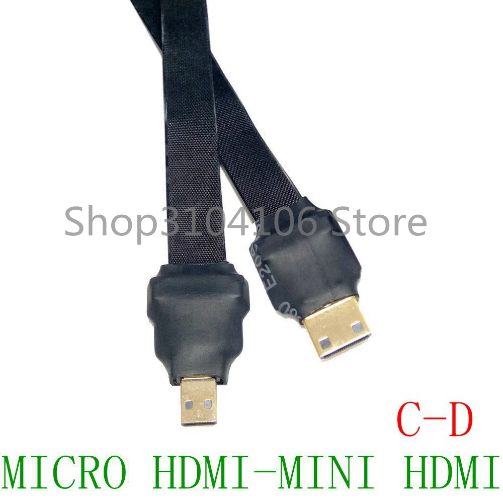 DIY FPV HDMI type A Male to HDMI Male HDTV FPC плоский кабель для мультикоптера аэрофотосъемки 0,1 m/0,2 m/0,5 m/0,8 m/1 m