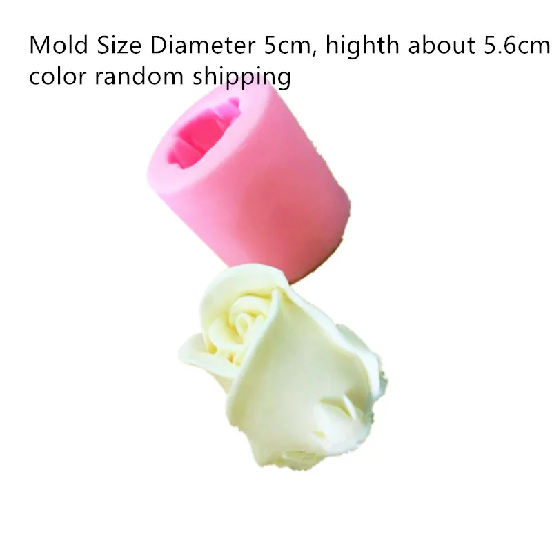 3D Valentine's day rose silica Gel mold DIY chocolate cake decoration hand Flower Shape 3D soap Making Silicone Mold