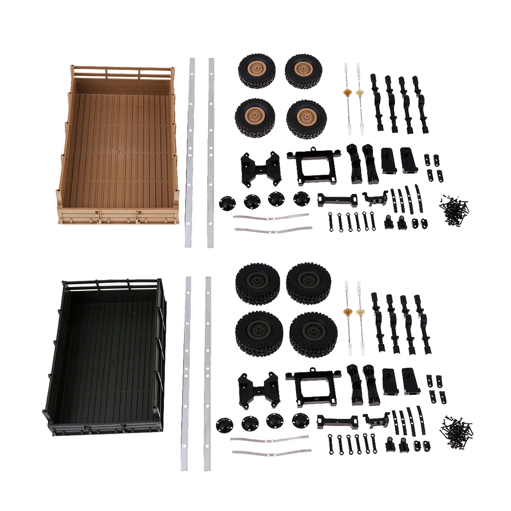 Upgrade Trailer Military RC Car DIY Parts Set for WPL B1 B14 B16 B24 1/16 4WD Buggy Monster Truck Assemble Crawler