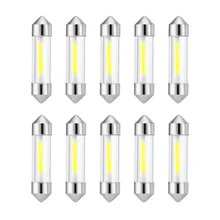 10 шт. C5W COB Автомобильные светодиодные лампы гирлянда для салона купольный светильник для чтения 41 мм 39 мм 36 мм 31 мм Источник белая сторона номерного знака Лампа 12 В