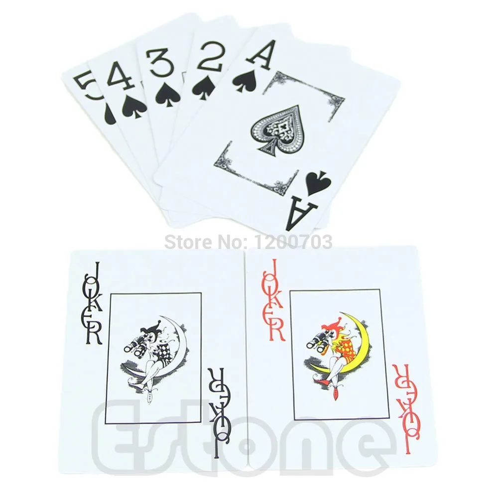 1* покер красный пластиковый Техасский покер Размеры игральных карт