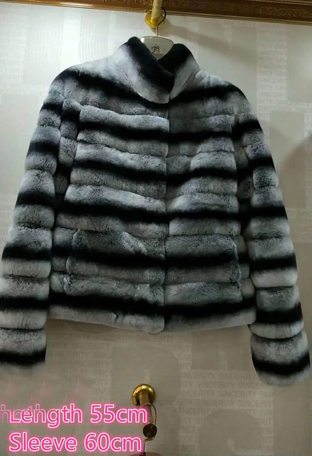 Большая распродажа оптом Шиншилла рекс мех кролика пальто из натурального меха с теплым стоячим воротником модные короткие куртки для женщин зима - Цвет: style 2