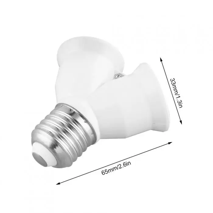 E27 до 2 E27 Светодиодный галогенный y-образный светильник разделитель ламп адаптер конвертер PAK55