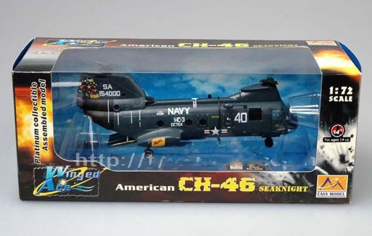 США Боинг CH-46 Sea Knight вертолет HC-3 DET-104 1/72 diecast easy model