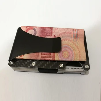 

BYCOBECY 2020 Metal Business ID Card Case Pack Originality Office Carbon Fiber Credit Cards Card Holder RFID Travel Wallet