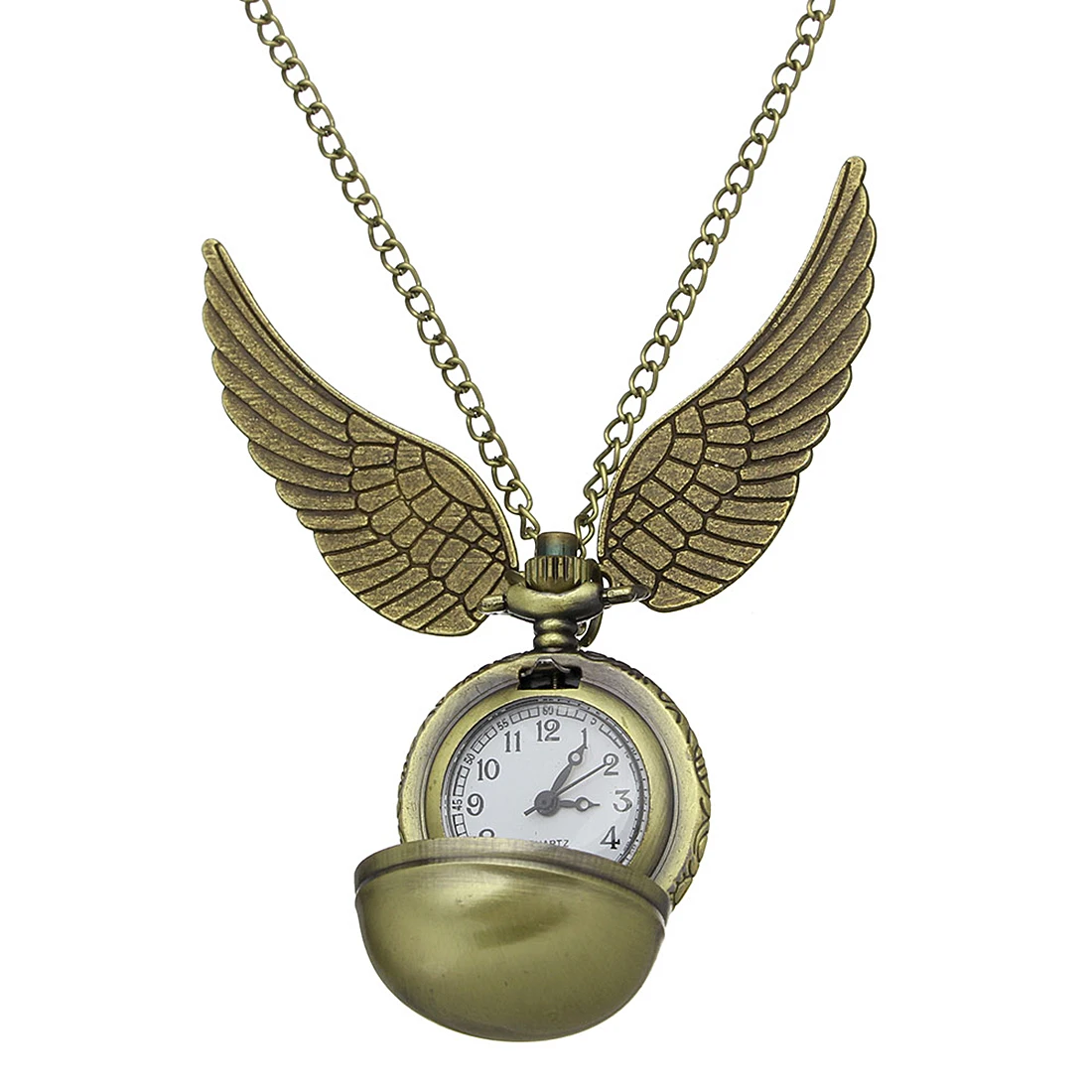 

Golden wings snitch Watch Quartz Pocket Watch Necklace Steampunk Quidditch Pocket Clock For Men Women Children Birthday Gifts