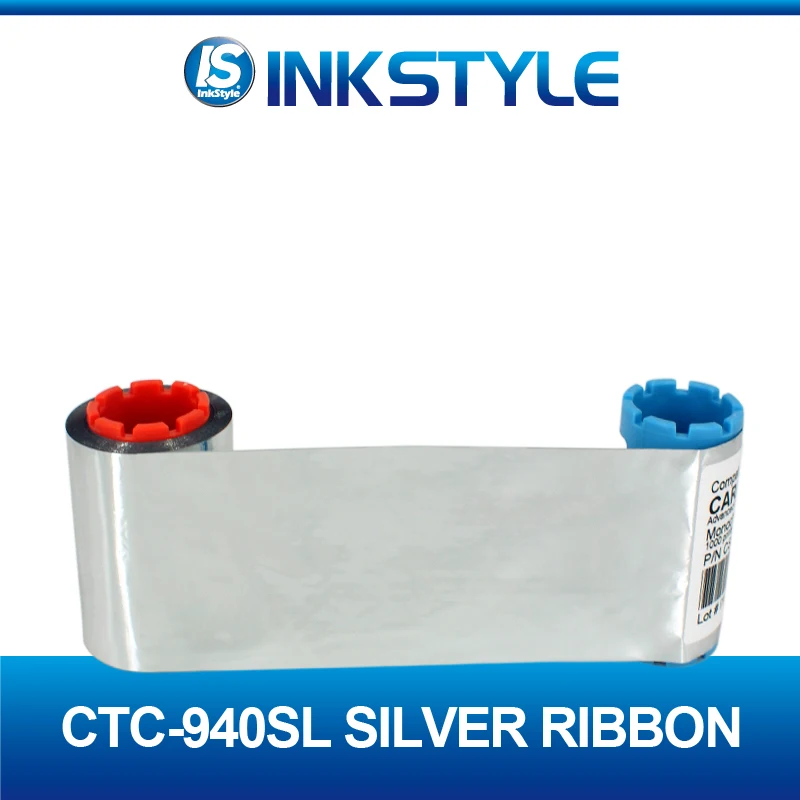 Compatible CTC-940 Matellic Silver Ribbon 1000prints for CIAAT Card Printer | Компьютеры и офис