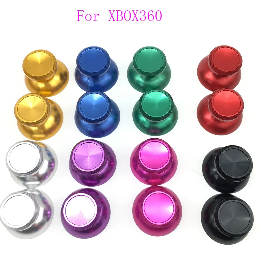 

1pairs=2pcs Metal Aluminum Alloy Analog Thumbsticks Cap for Xbox 360 Controller