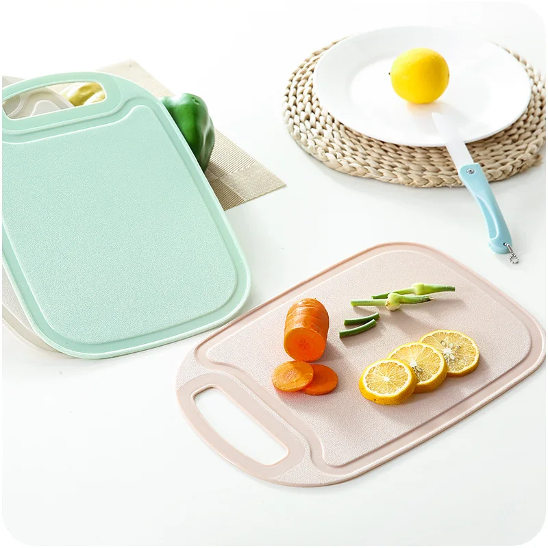 

New Kitchen Plastic Chopping Block Meat Vegetable Cutting Board Non-slip Anti Overflow With Hang Hole Chopping Board