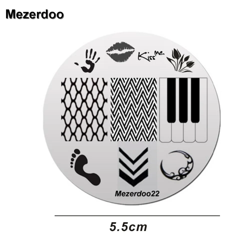 1 шт. фортепиано Музыкальная Тема ногтей штамп штамповки поцелуй ладони узоры из нержавеющей стали шаблон и форма для ногтей Mezerdoo 22