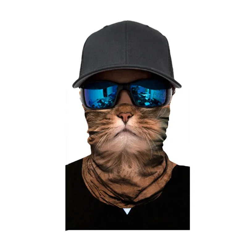 Cute Balaclava Face Mask Cycling Motorcycle Ski Neck Warmer Scarf 3D Animal Magic face mask Men Head Bandana Scarf #3J#F (15)