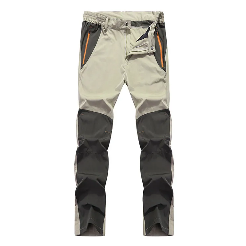 Pantalones de senderismo de color de empalme LUTU para hombre transpirables de secado rápido pantalones de senderismo elásticos impermeables para el verano