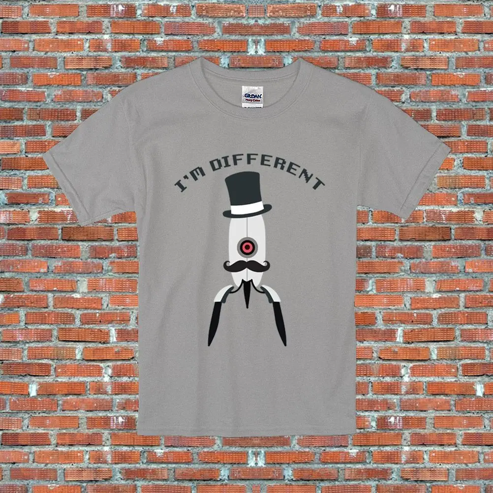 Portal Turret I'm Different GlaDOS Dapper Video Game Inspired T-Shirt S-2XL 2019 fashion t shirt 100% cotton tee | Мужская одежда