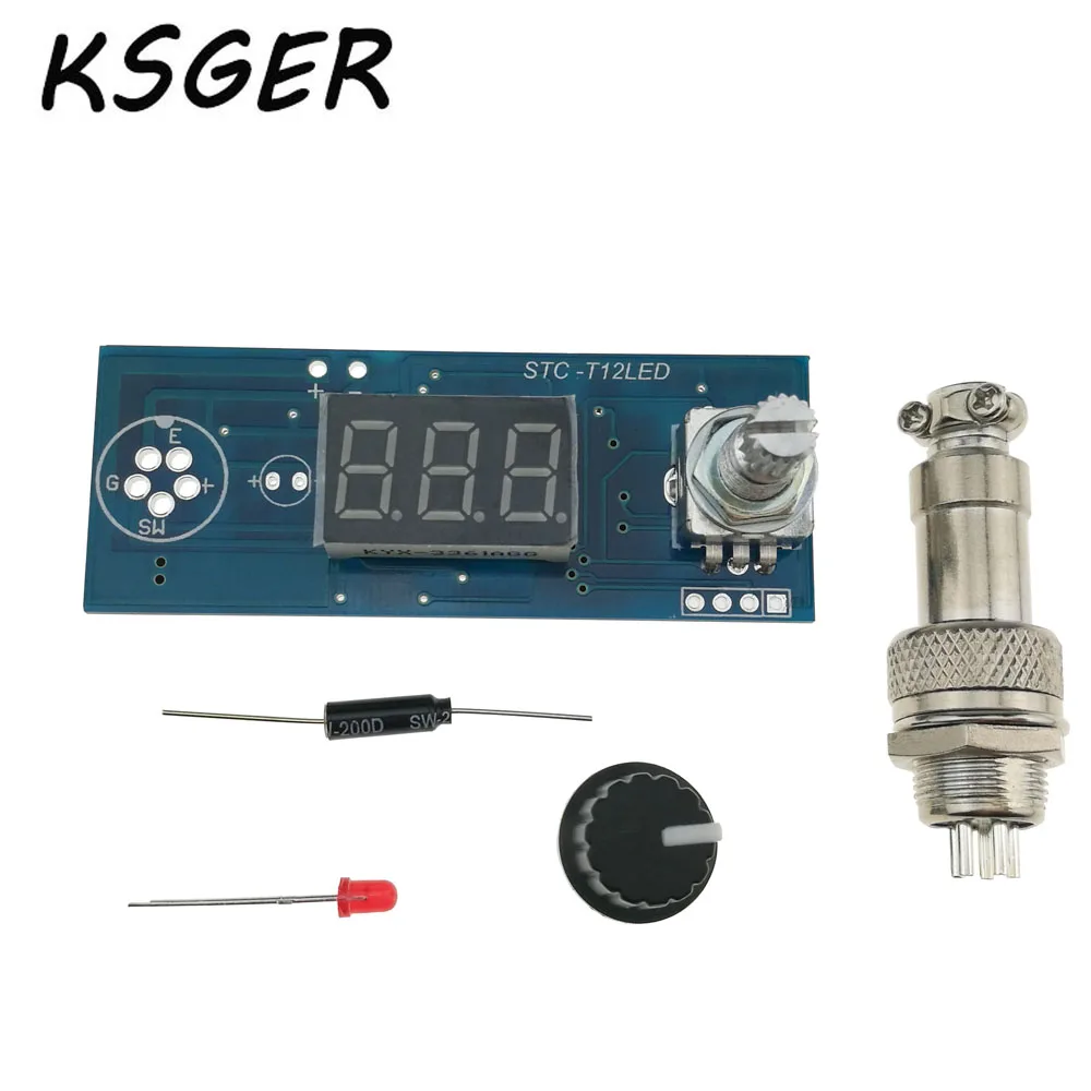 

KSGER T12 STC LED Electric Unit Digital Soldering Iron Station Temperature Controller DIY Kit for HAKKO T12 LED Vibration Switch