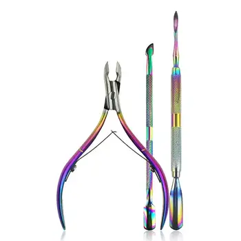 

3pcs Nail Cuticle Remover and Cutter Durable Manicure Tool Cuticle Nipper Cuticle Pusher ar12dropship