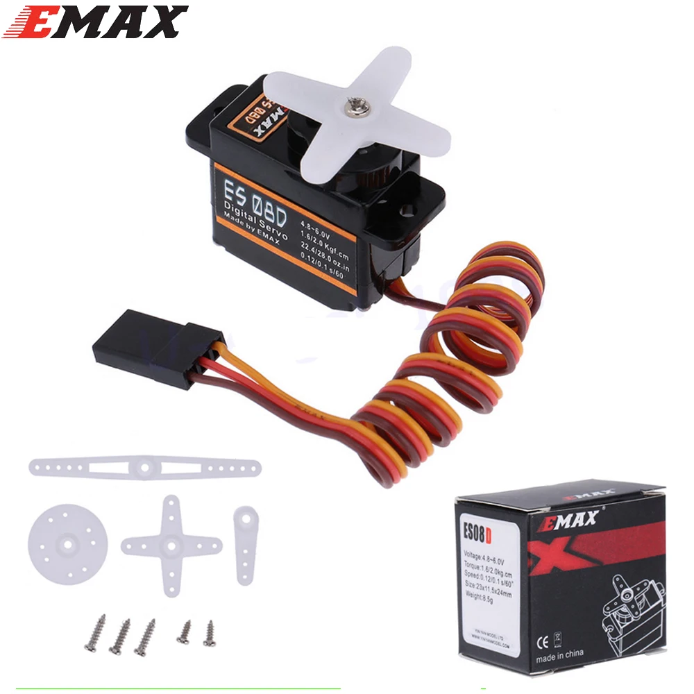 

Register shipping 100% original 1pc EMAX ES08D Plastic Digital Micro Servo for RC Helicopter Airplane RC Quadcopter