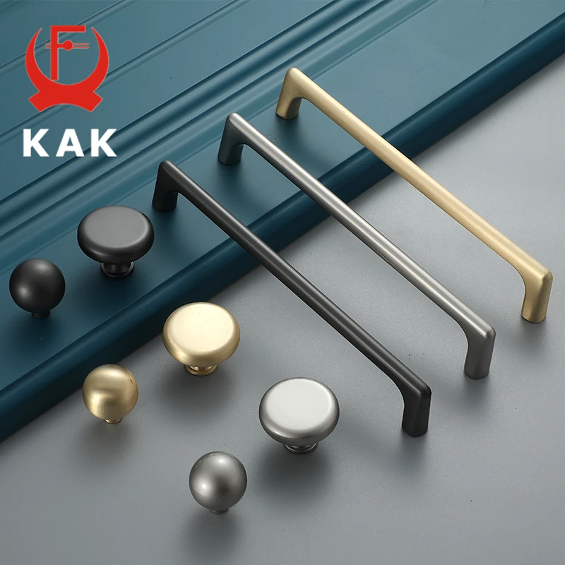 

KAK Zinc Alloy Pearl Gray Gold Cabinet Handles Solid Drawer Knobs Kitchen Cupboard Door Pulls Furniture Handle Cabinet Hardware