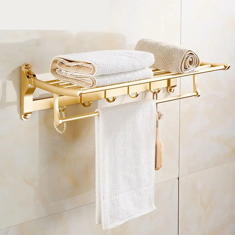 3 Colors Modern Style Wall Mounted Space Aluminum Towel Bars Towel