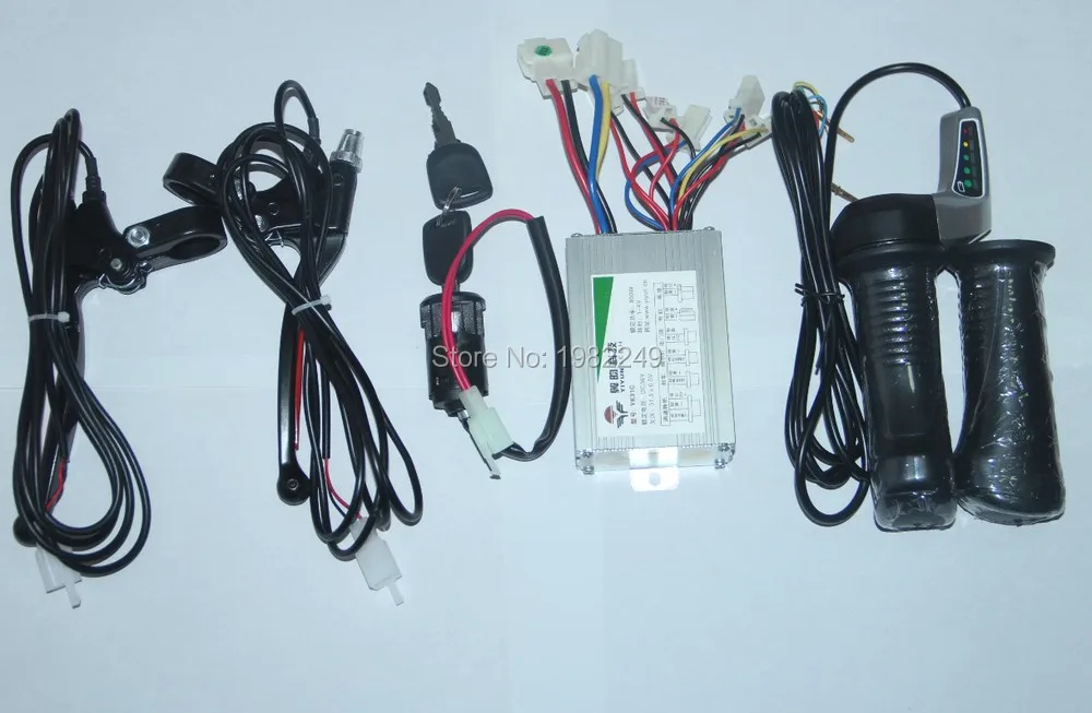 

36V 800W Motor Brushed Controller +Throttle twist grip display+ Brake Lever +key ignition Switch electric bike scooter parts