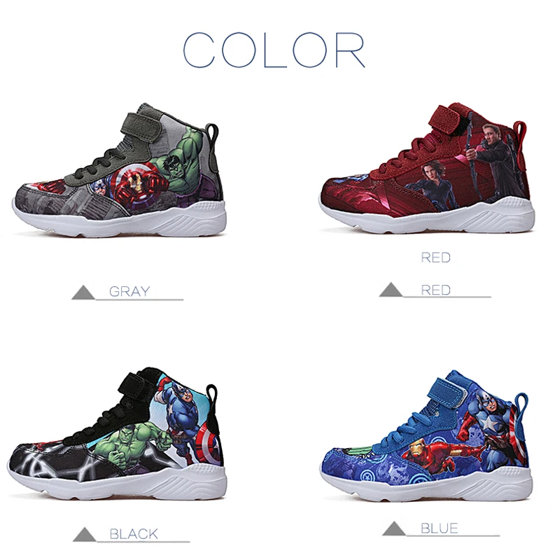 2019 Kids Sneakers For Boys Basketball Shoes Running The Avengers Baby Casual Children shoes Sport boot Cartoon gamin chaussure