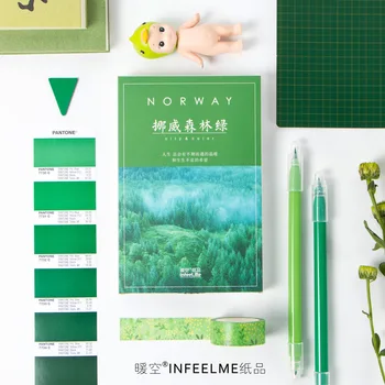 

30Cards/ Lot Norway Green Postcard Natural Greeting Card Paper Bookmark Memo Card Birthday Gifts Wish Cards Cute Stationery