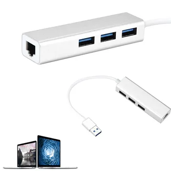 

OMESHIN USB Hub 3-Port USB 3.0 Hub Gigabit Network Adapter Network LAN Converter for MacBook Pro td1222 dropship