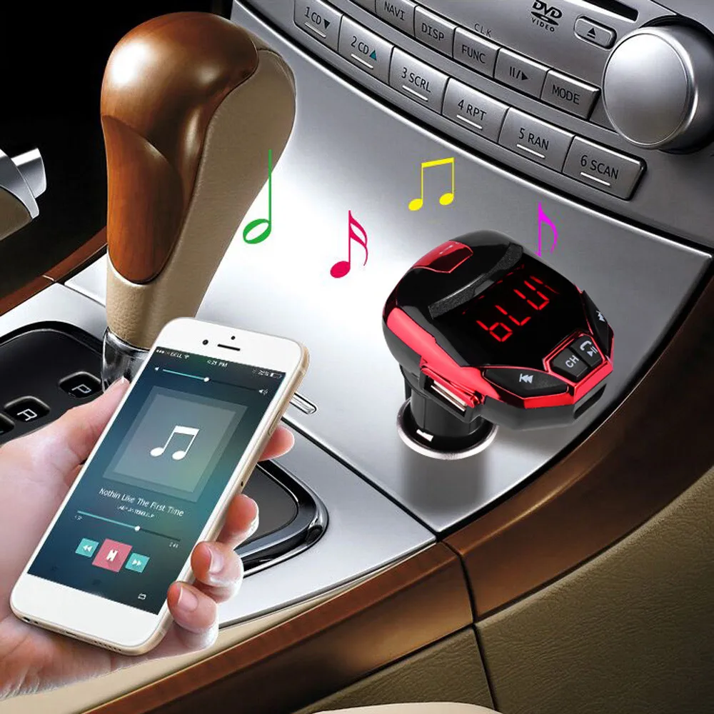 Беспроводной Bluetooth ФМ-радио с ЖК-экраном модулятор USB автомобильный комплект MP3-плеер SD Пульт дистанционного управления