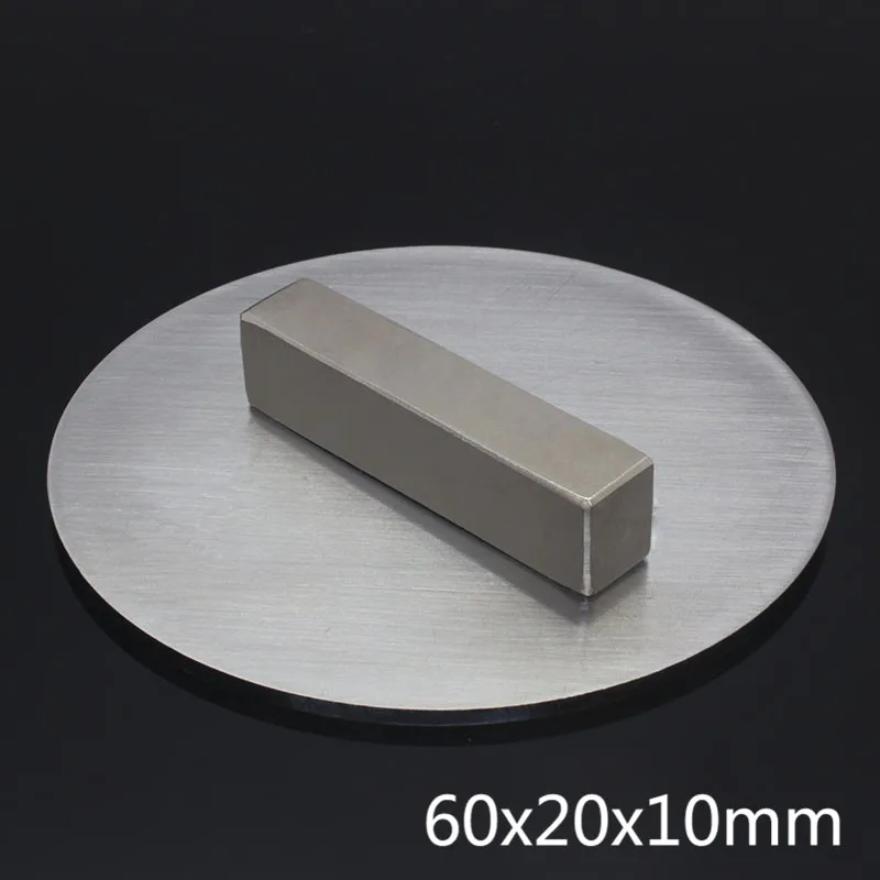 

1pcs 60 x 20 x 10mm Block Super Strong Rare Earth Permanet Magnet Powerful Cuboid Neodymium Magnets 60*20*10 60x20x10