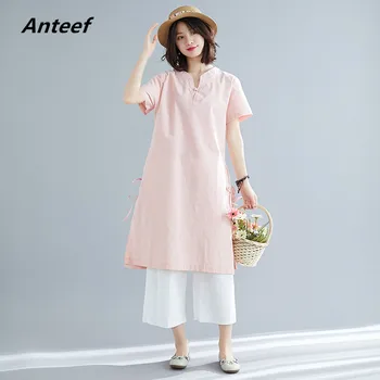 

vintage floral plus size 2 two piece set women casual loose midi summer dress elegant clothes 2020 ladies dresses wide leg pants