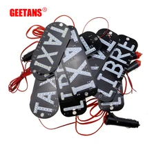 GEETANS 100 Uds TAXI LIBRE Led parabrisas de Taxi indicador señal de luz azul LED parabrisas lámpara para TAXI todo el coche 3 modos 4color