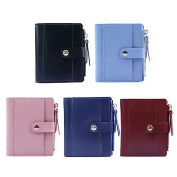 

Hot Fashion Women Leather Wallet Button Clutch Purse Lady Short Bag New Card Holder 9x10.5x2cm