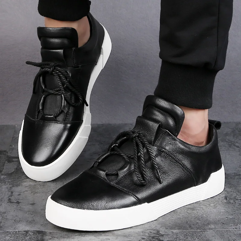 Northmarch Cuero Lace De Casual Hombres Venta Otoño blanco Genuino Caliente Primavera Calzado Zapatos Negro up Hombre rrqvf8