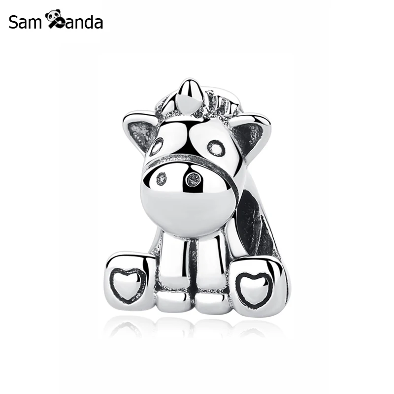 

New Original 100% 925 Sterling Silver Charm Bead Unicorn Charms Nobleness Fairy Tale Fit Pandora Bracelets Women Diy Jewelry