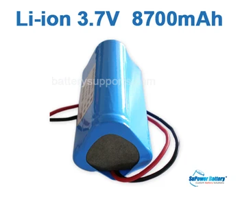 

SuPower 3.6V 3.7V 4.2V 18650 8700mAh Lithium ion Li-ion Rechargeable Battery Pack Max. 2A with built-in protection circuit board