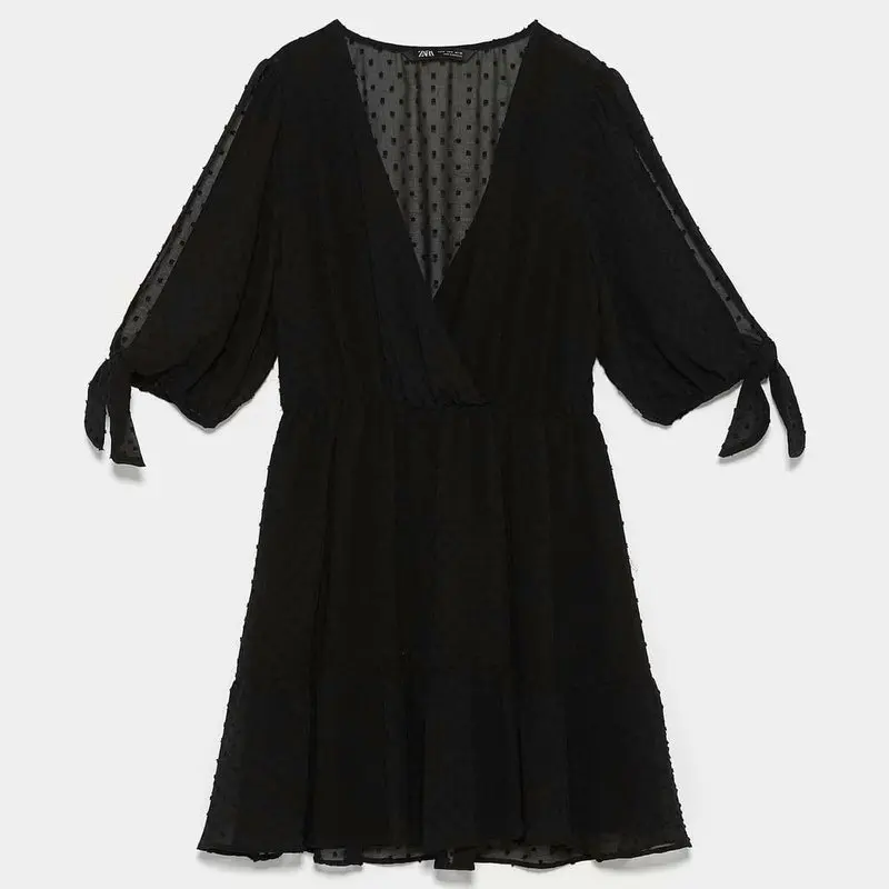 

popular new AAZZ50-9424 European and American fashionable wind-gauze tied dress