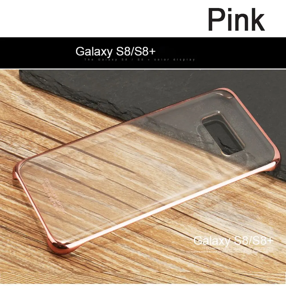 samsung кристально чистый PC защитный жесткий чехол для samsung Galaxy S8 S8 Plus G950 G955 ультра тонкий защитный чехол - Цвет: Pink