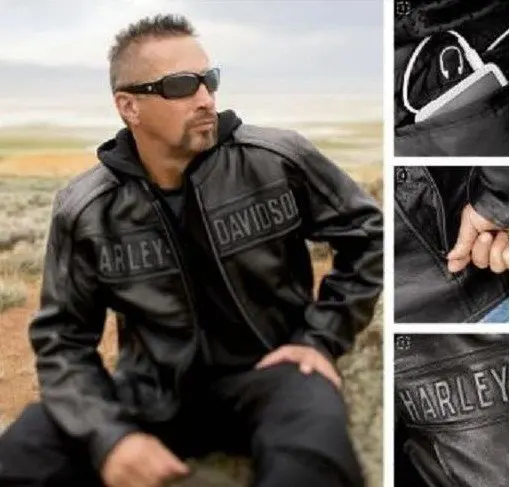 HARLEY-DAVIDSON Mens Reflective Road Warrior 3-in-1 Leather Jacket 98138-09VM