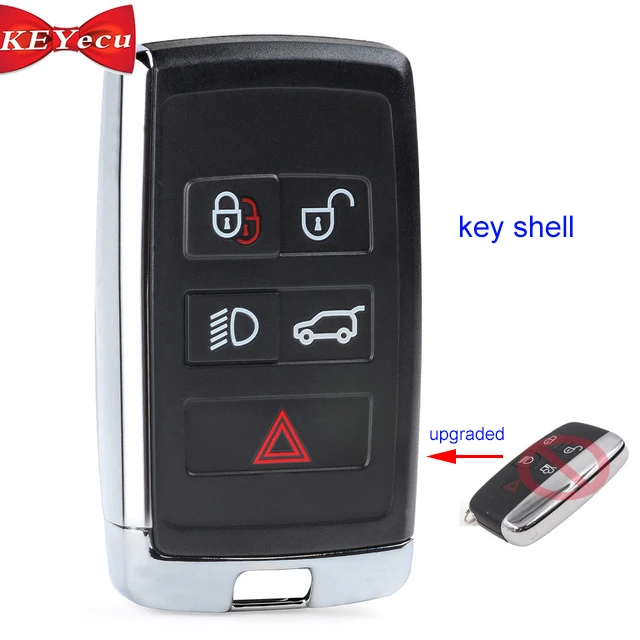 Cena KEYECU dla Land rovera Range rovera LR2 LR4 dla jaguara f pace f type XE XF XJ ulepszona obudowa pilota bez kluczyka Case Fob dla KOBJTF10A