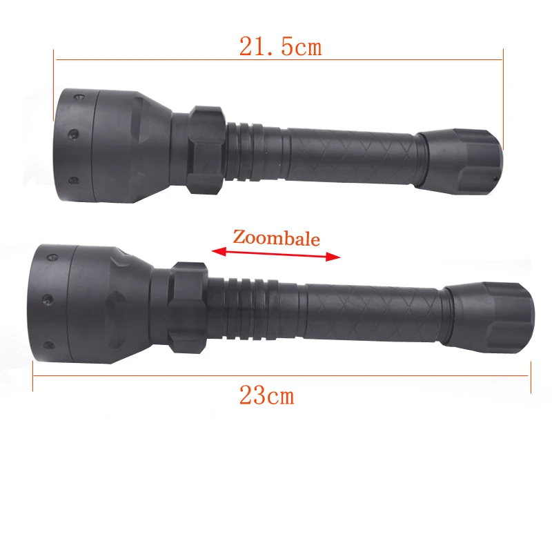  5000 lm XM-L L2 Zoom Adjustable 1 Mode LED Tactical Flashlight Torch For 18650 batteries Aluminum S - 32849528232