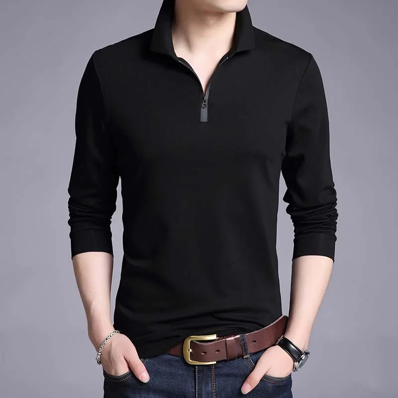 Men’s Cotton Polo Long Sleeve Shirt
