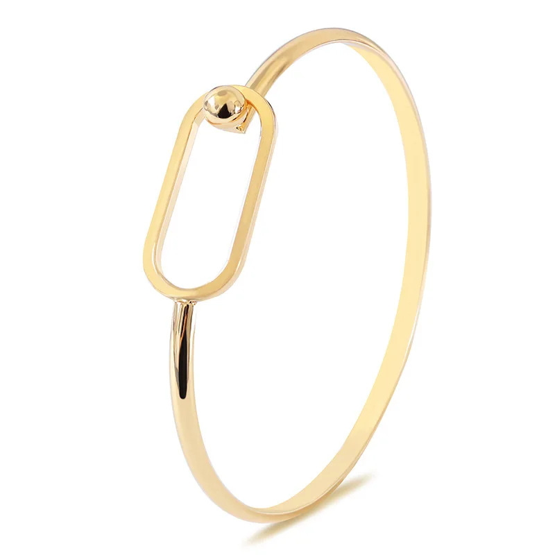Модный дизайн геометрический Открытый браслет для женщин и мужчин 3 цвета Панк Простой Регулируемый Браслет-манжета подарочные браслеты ювелирные изделия - Окраска металла: gold