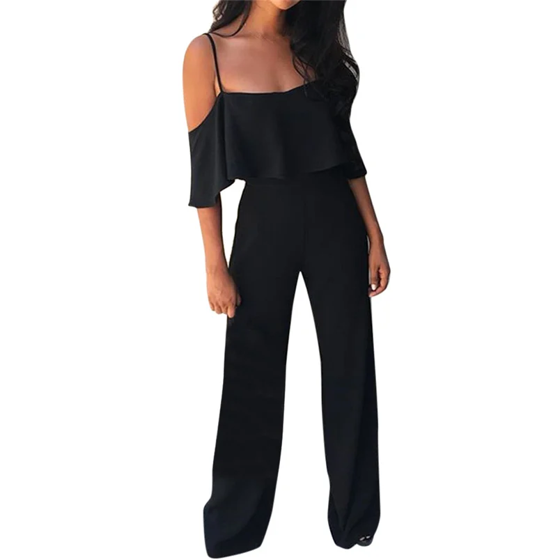 Jumpsuit Summer Women Long 2018 New Brand Hollow Out Bodysuits Sexy Clubwear Wide Legs Pants Elegant Jumpsuit combinai #J08 (20)